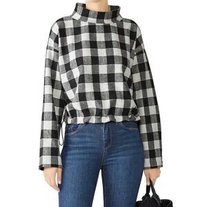 BB Dakota Women’s Buffalo ‘66 Sweater Medium Black White Plaid